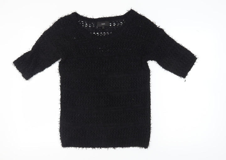 Next Women's Black Knit Pullover Jumper, Size S