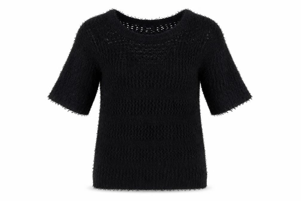 Front view of Next Women's Black Knit jumper, size S