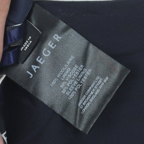 Jaeger Men's Blue 38L Striped Blazer