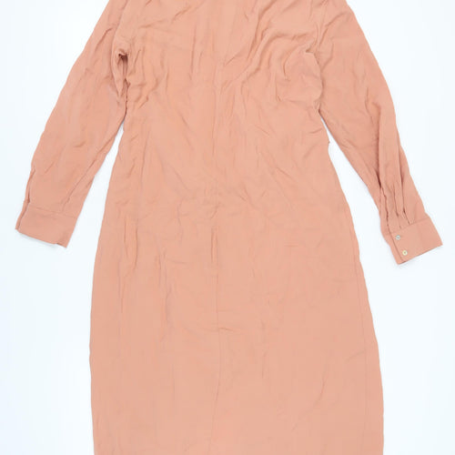 MNG Suit Women's Brown Midi Shirt Dress Size 12