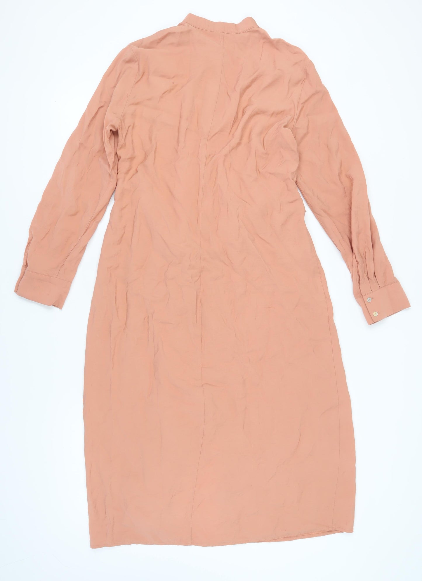 MNG Suit Women's Brown Midi Shirt Dress Size 12