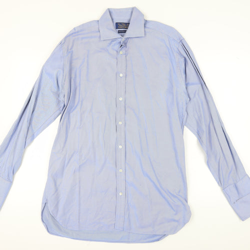 Marks and Spencer Men's Blue Striped Dress Shirt