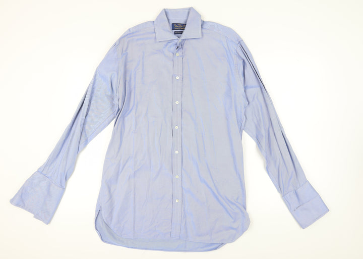 Marks and Spencer Men's Blue Striped Dress Shirt