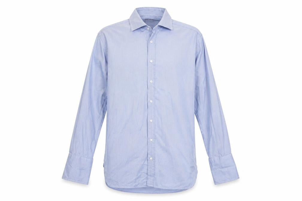 Marks and Spencer Men's Blue Striped Dress Shirt