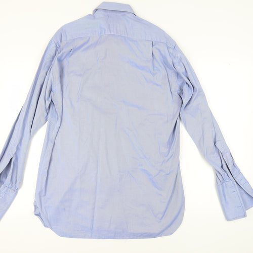 Marks and Spencer Men's Blue Striped Dress Shirt