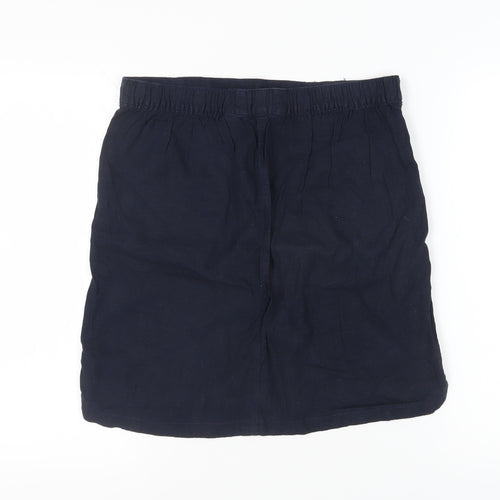 Next Women's Blue Linen Knee Length Pencil Skirt, Size 12