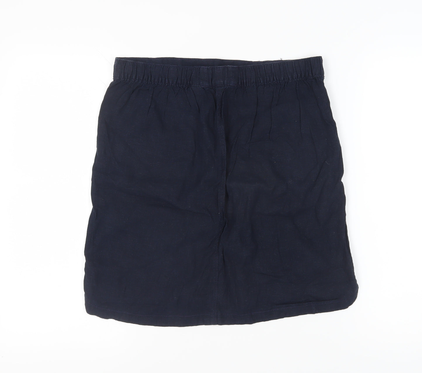 Next Women's Blue Linen Knee Length Pencil Skirt, Size 12