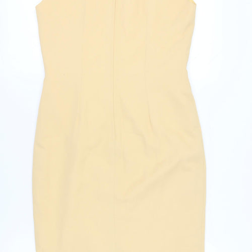 Classics Woman Beige Sheath Dress, Size 10, Sleeveless