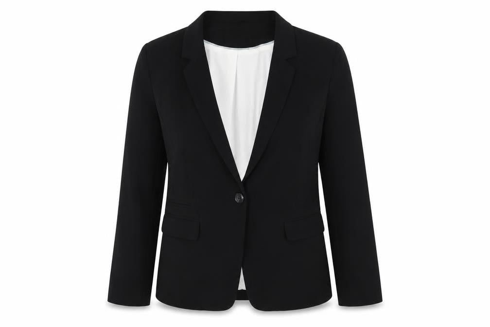 Front view of Dorothy Perkins Women’s Black Blazer, size UK 14