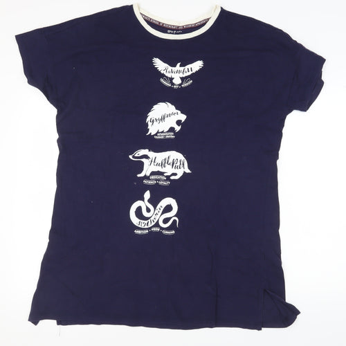 Harry Potter Women's Blue Graphic Nightshirt - Size L