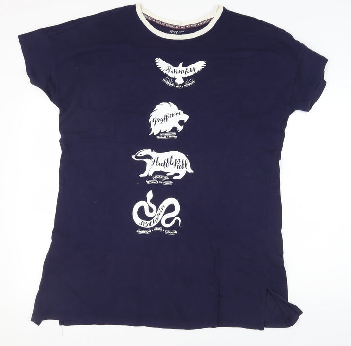 Harry Potter Women's Blue Graphic Nightshirt - Size L