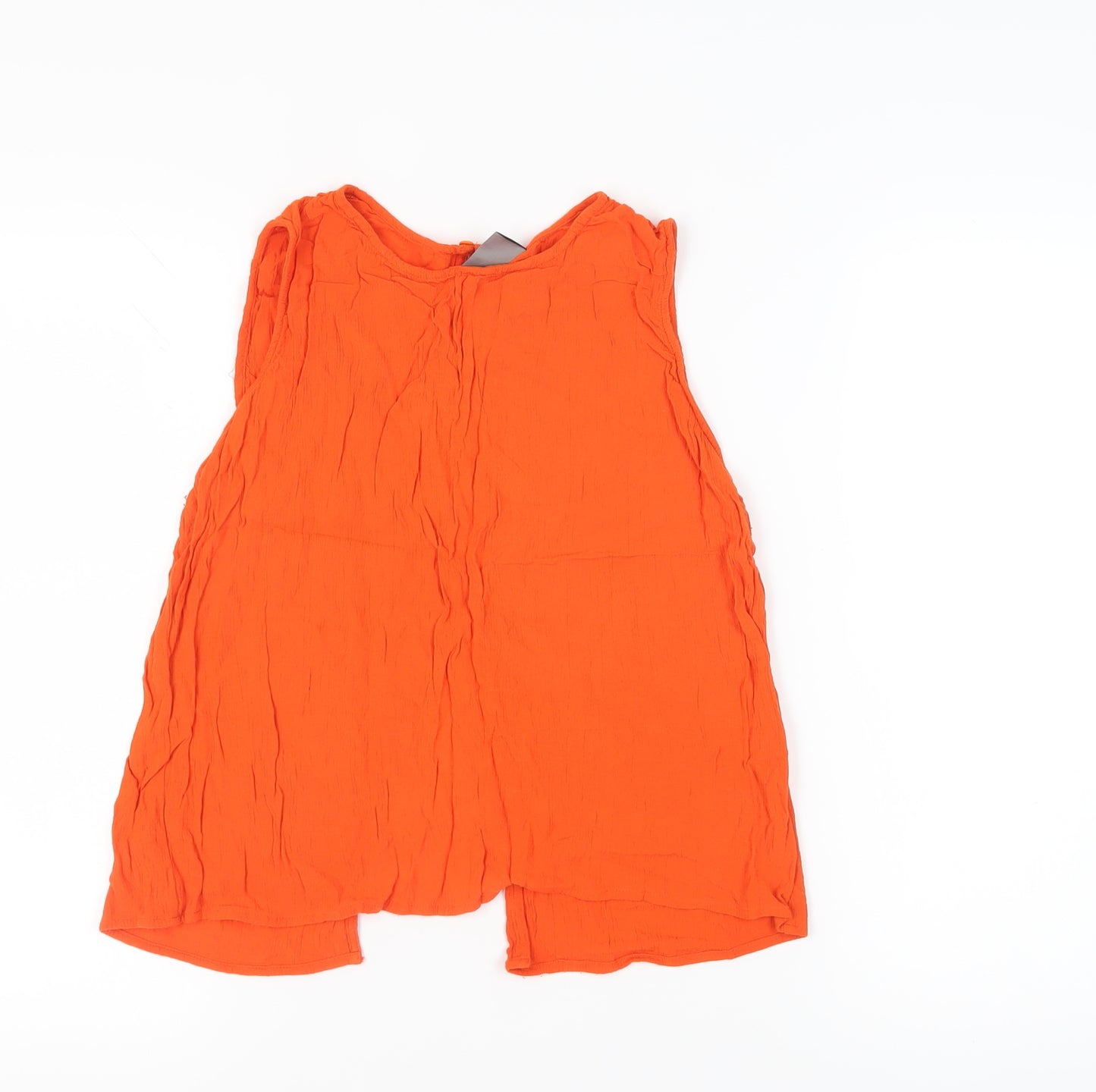 Vero Moda Women's Orange Sleeveless Blouse - Size L