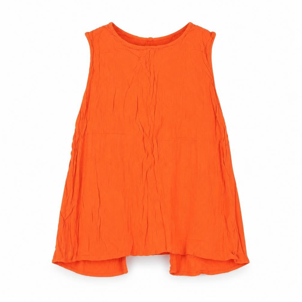 Front view of Vero Moda Women's Orange Sleeveless Blouse -, size L