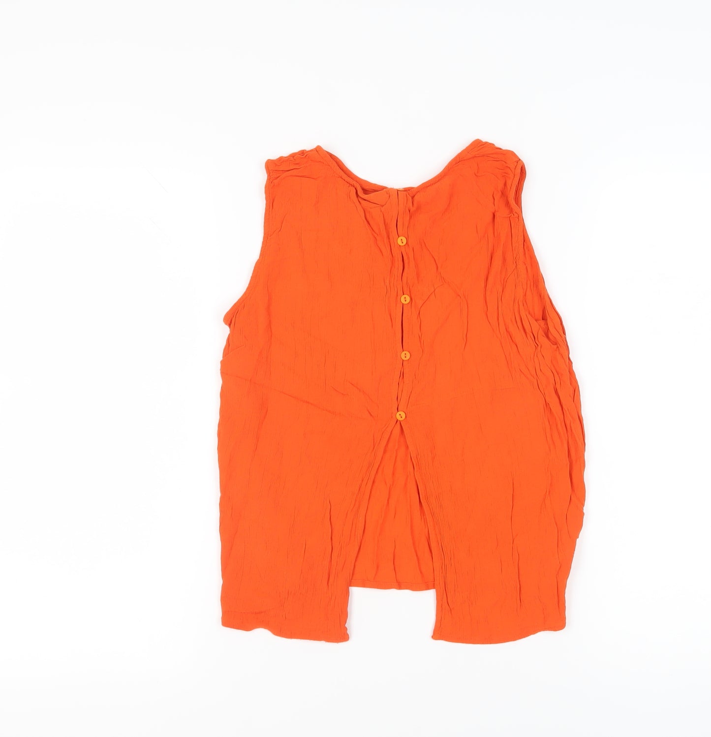 Vero Moda Women's Orange Sleeveless Blouse - Size L