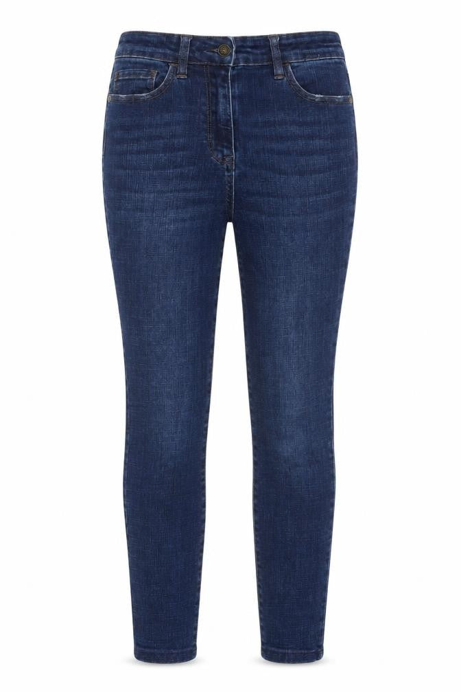 Front view of Next Women's Blue Skinny High-Rise Jeans, size 10
