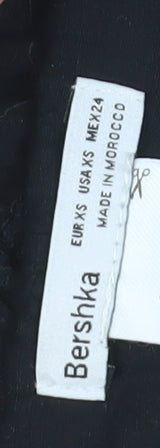 Bershka Women's Black Camisole 2XS V-Neck Top