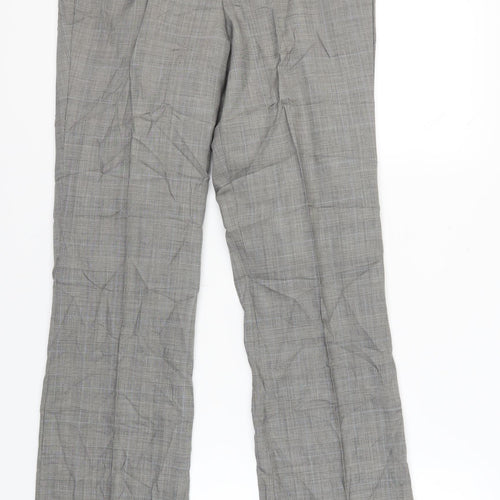 L.K. Bennett Women's Grey Check Dress Pants Size 10