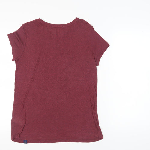 Superdry Womens Red XS Jersey T-Shirt with Print