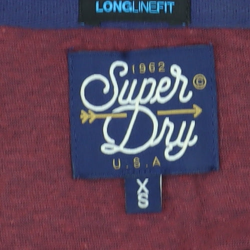 Superdry Womens Red XS Jersey T-Shirt with Print