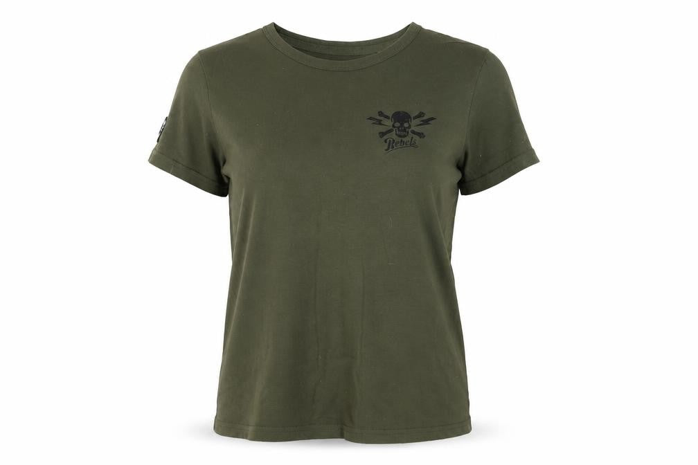 Superdry Women's Green Skull T-Shirt, Size 12, Cotton