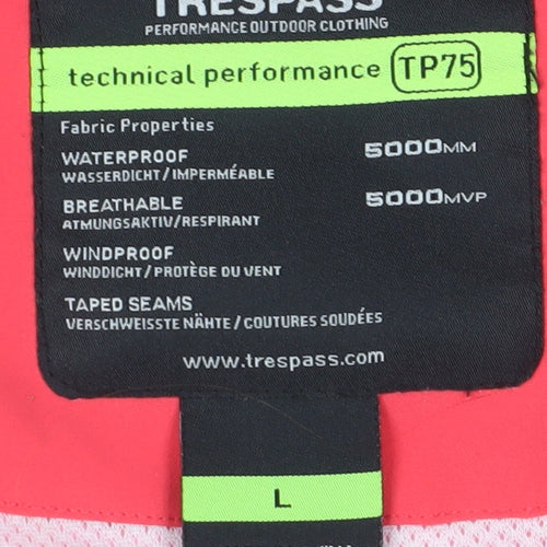 Trespass Women's Pink Parka Jacket - Size L Waterproof