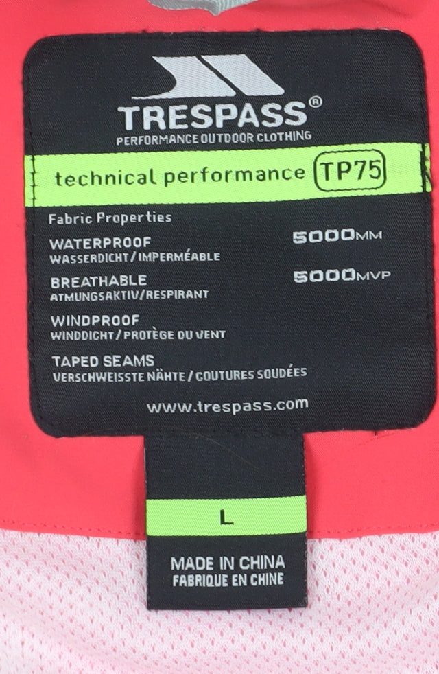 Trespass Women's Pink Parka Jacket - Size L Waterproof