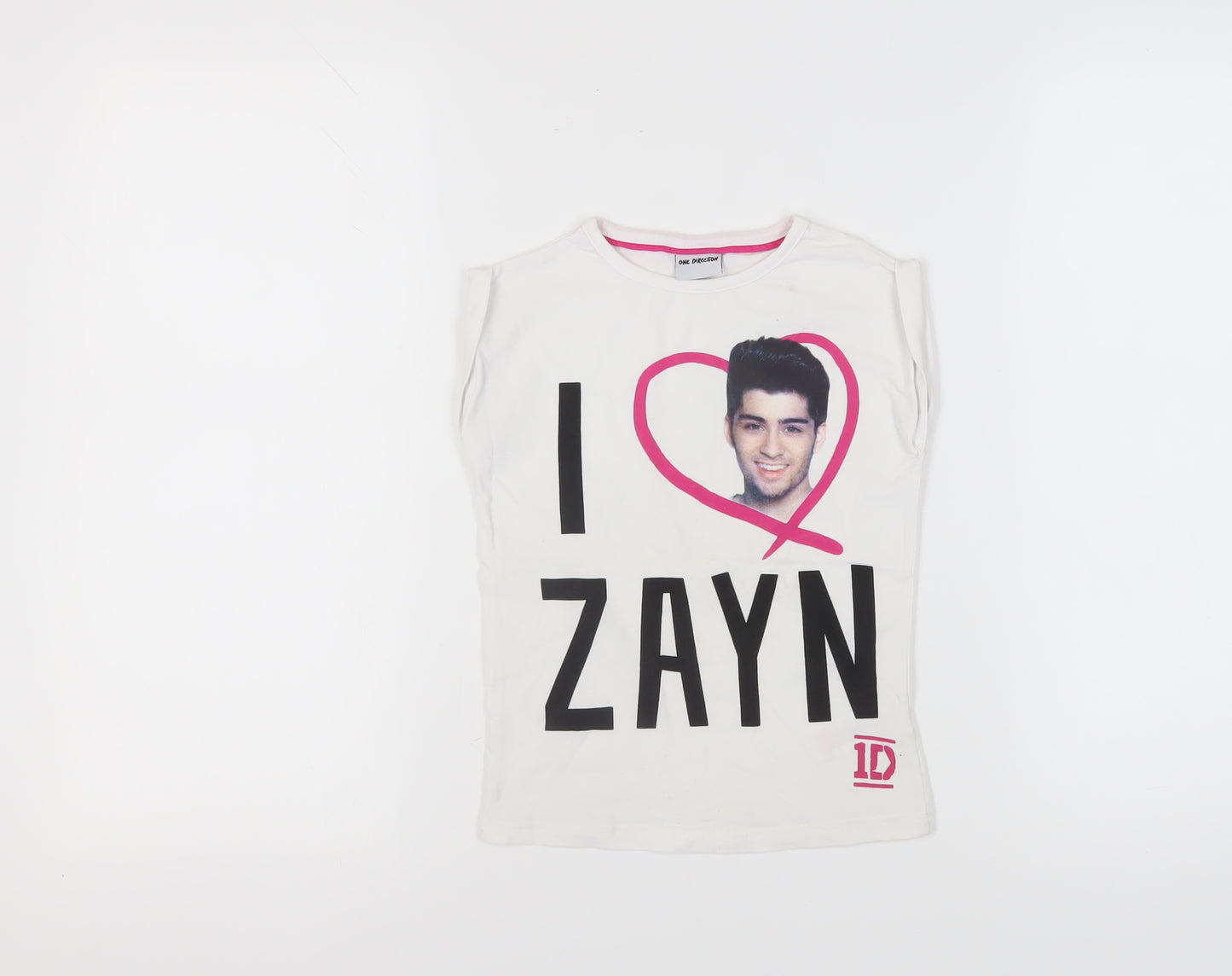 One Direction Girls White Graphic T-Shirt 6-7 Years