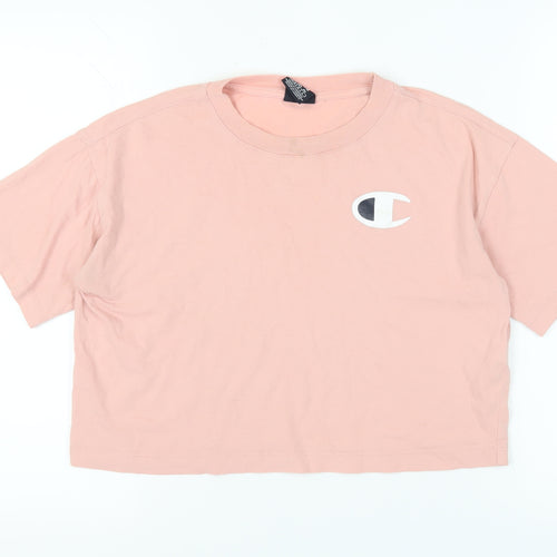 Champion Women's Pink Basic T-Shirt, M, Casual