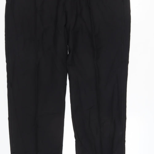 Marks & Spencer Men's Black Wool Trousers, 40W 31L