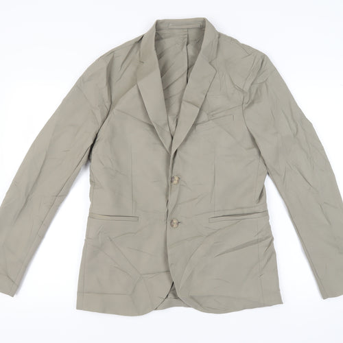 H&M Men's Beige Slim Fit Blazer, 40R, Business Casual