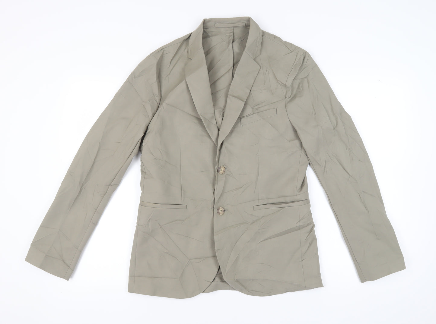 H&M Men's Beige Slim Fit Blazer, 40R, Business Casual