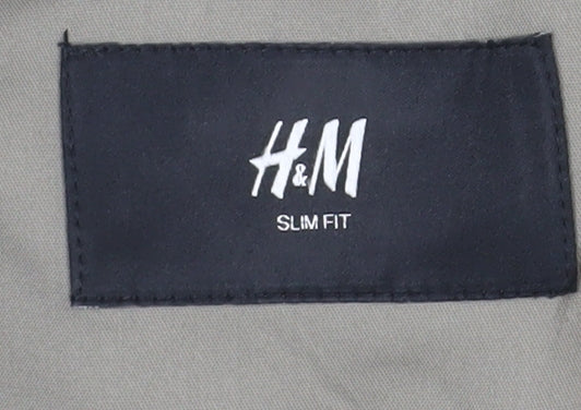 H&M Men's Beige Slim Fit Blazer, 40R, Business Casual