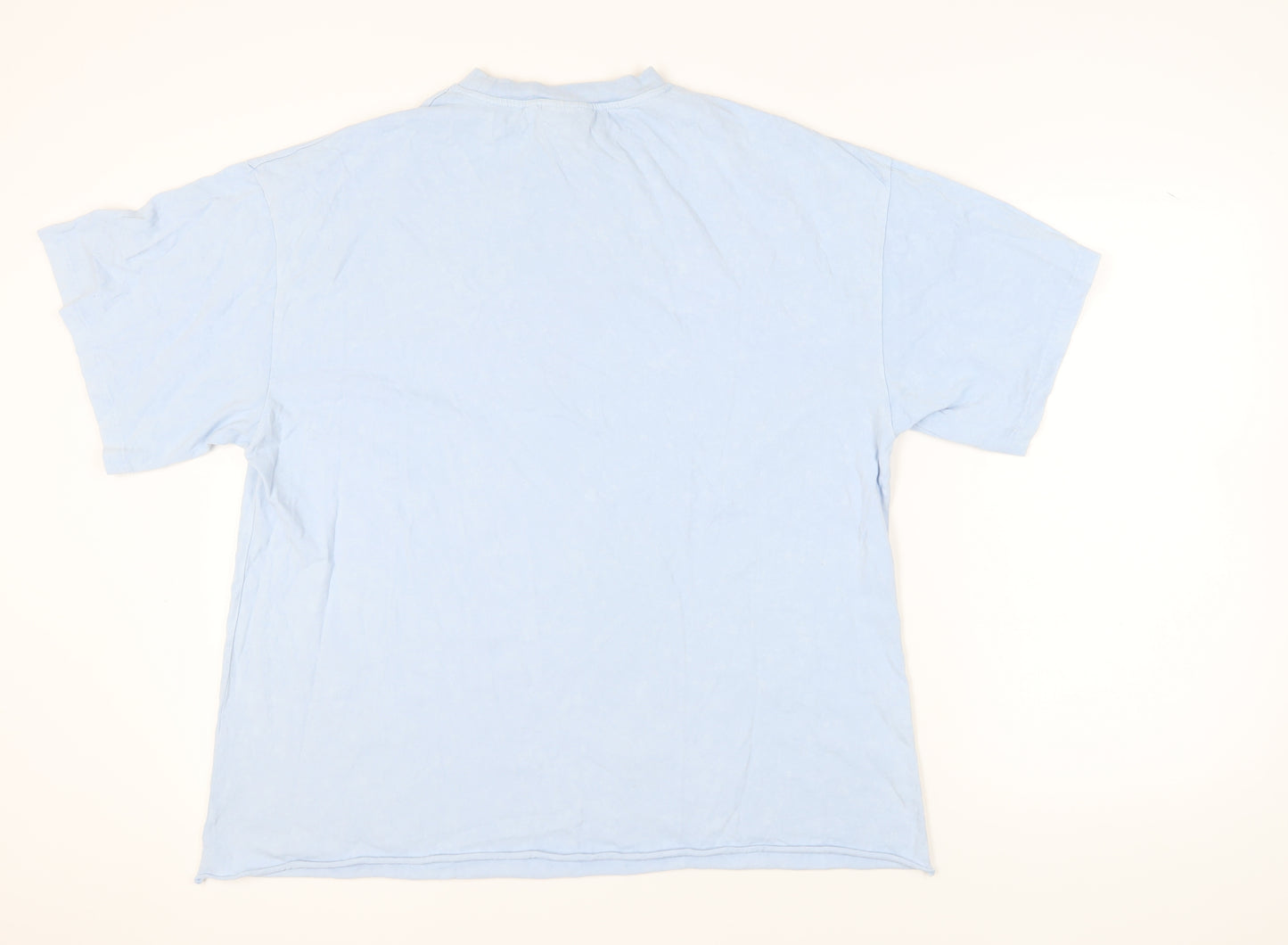 Reclaimed Vintage Blue Cotton Unisex T-Shirt XS