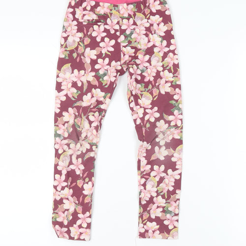 Zara Girls Floral Multicoloured Leggings Size 8 Years