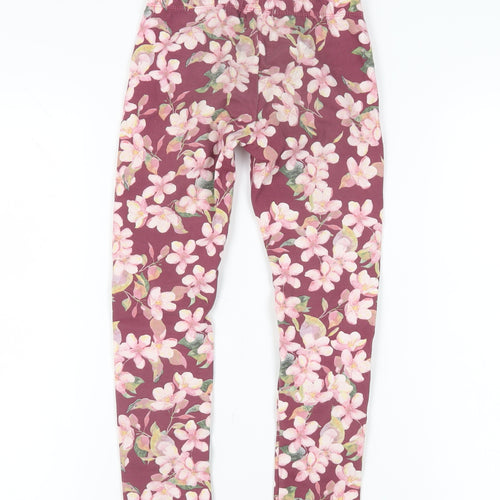 Zara Girls Floral Multicoloured Leggings Size 8 Years