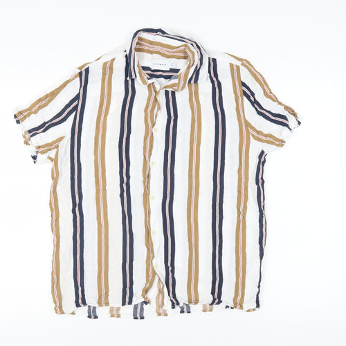 Topman Men's Multicoloured Striped Shirt M