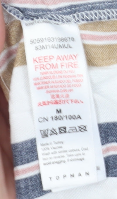 Topman Men's Multicoloured Striped Shirt M