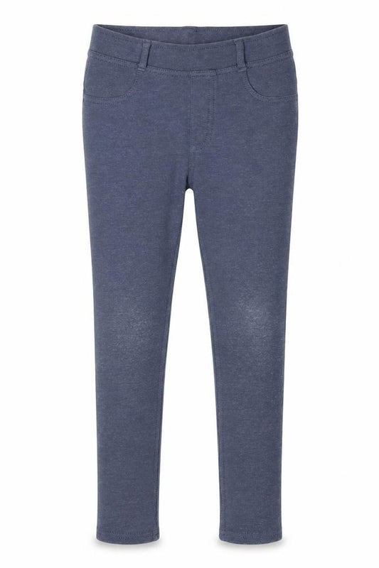 Front view of H&M girls’ blue jegging leggings, 8-9 years, casual style