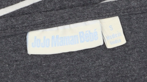 JoJo Maman Bébé Grey Striped Shift Dress - S