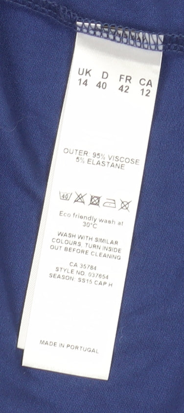 Eastex Women's Blue 3/4 Sleeve Top Size 14