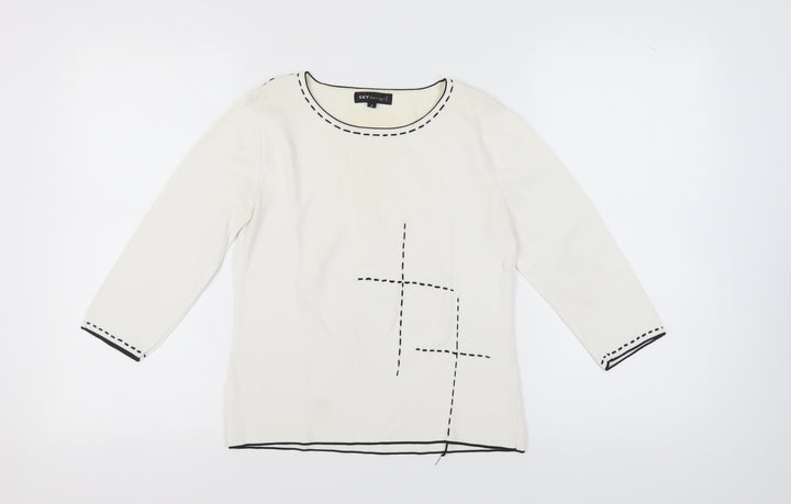 SKY designs Women's Ivory Pullover Jumper, Size 2XS