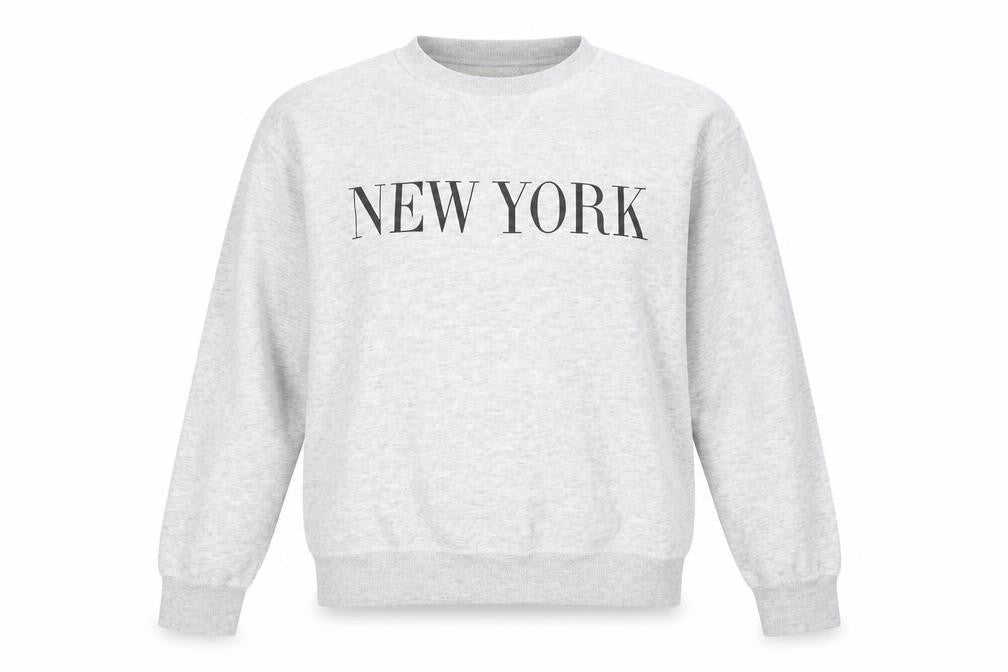 Front view of H&M Women's Grey Pullover Sweatshirt, size 12
