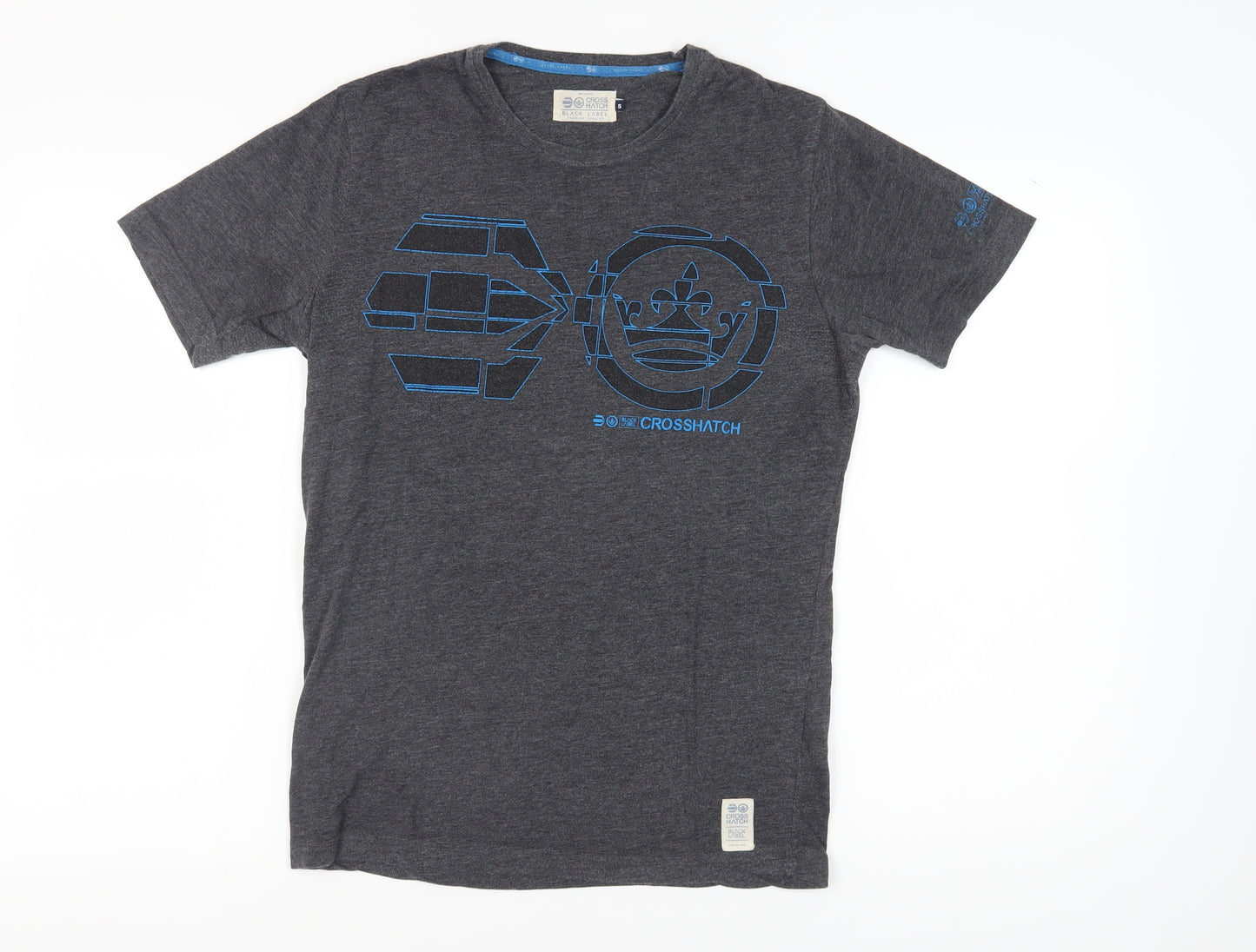 Crosshatch Men's Grey Graphic T-Shirt S