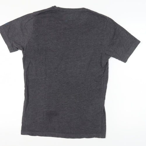 Crosshatch Men's Grey Graphic T-Shirt S