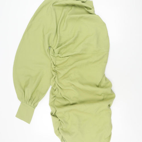 PrettyLittleThing One Sleeved Women's Green Dress Size 12