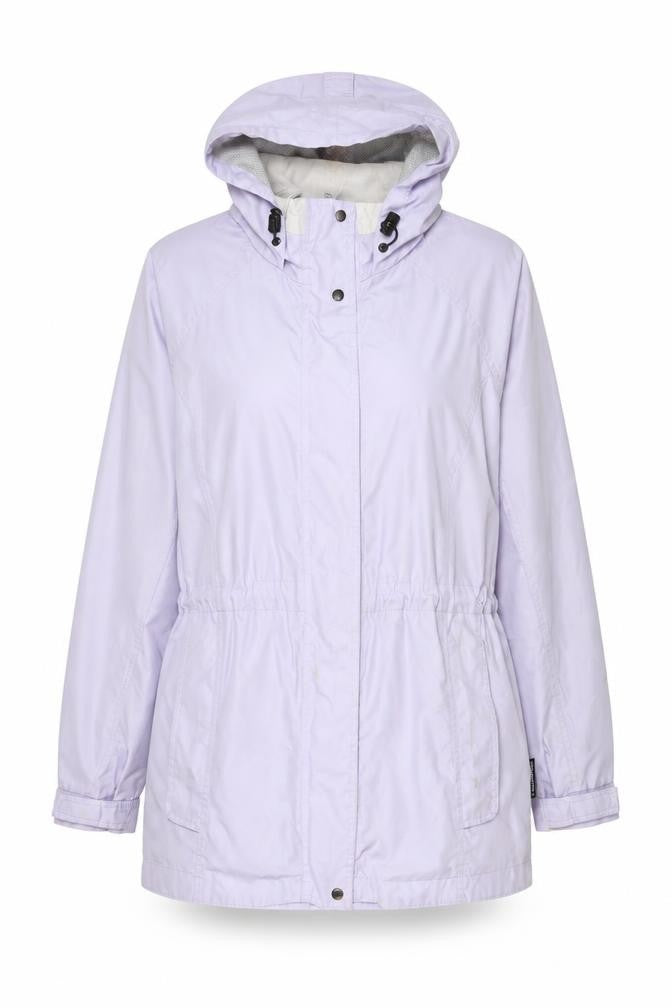 Front view of Target Dry Women's Purple Anorak Jacket, size 14, Hooded
