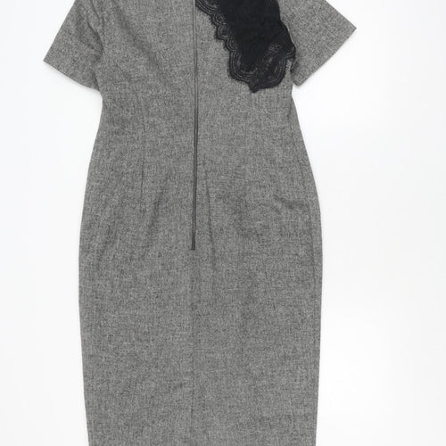 Pied A Terre Women's Grey Sheath Dress Size 14