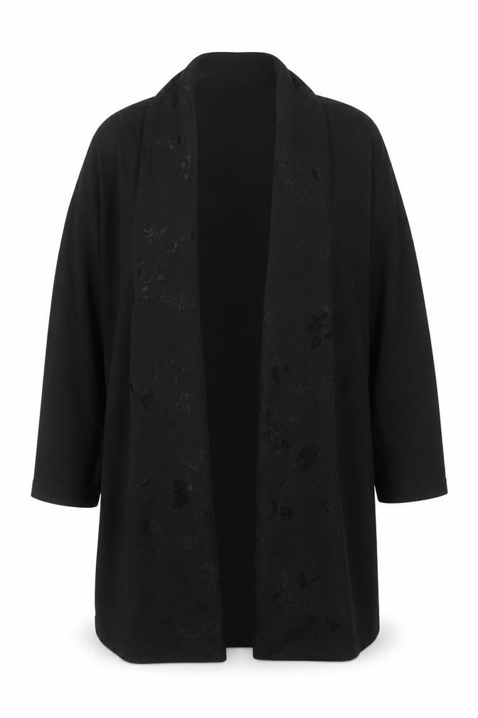 Front view of CHOISE by Reneéeur Women's Black XL Cardigan
