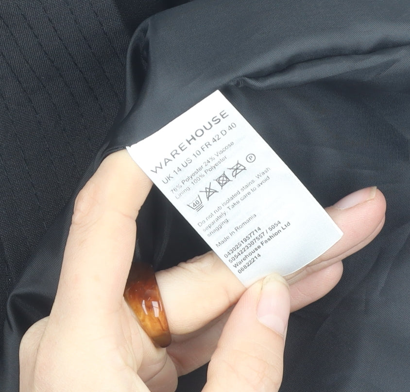 Warehouse Black Women's Dress, Size 14