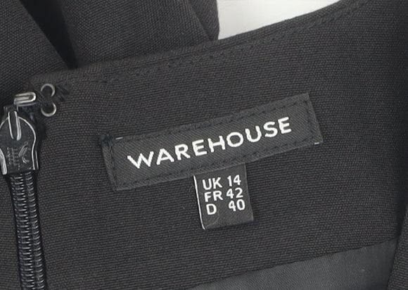 Warehouse Black Women's Dress, Size 14